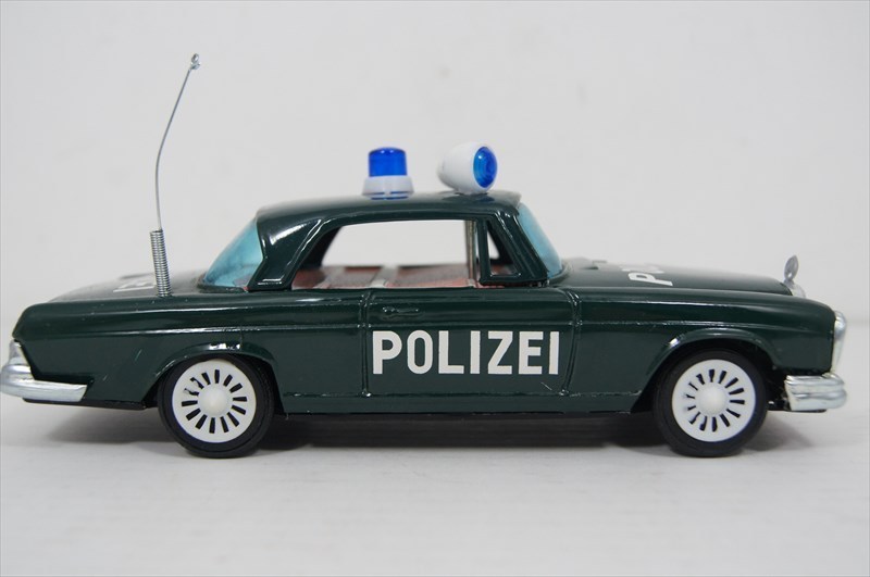 イチコーPOLIZEIパトカー白緑 小 リモコン欠tinブリキtoy car箱付