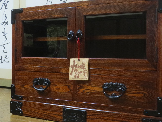 ネ*ム様 秋田県 川連漆器 伝統工芸 無垢材 がんこ箪笥 民芸 家具 和