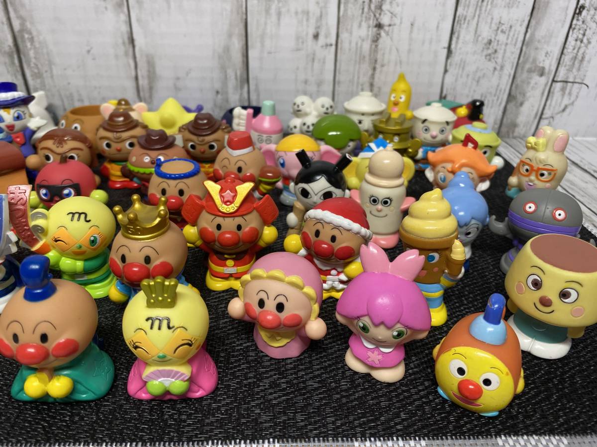 あつまれ アンパンマン 指人形 50個くらい ソフビ フィギュア 乗り物 