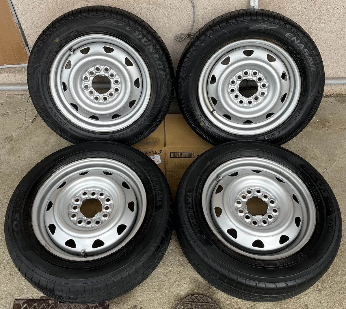 155/65R13 夏用タイヤ（スチールホイール付き・4穴） 155/65R13スチールホイール 夏タイヤ 4本セット 155⁄65R13 4本セット