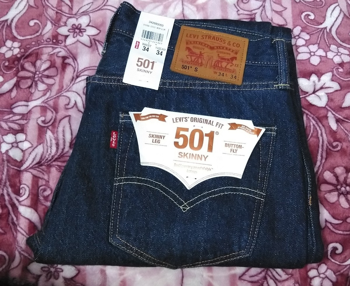 新品　W34 L34 リーバイス　Levi's 501s スキニー