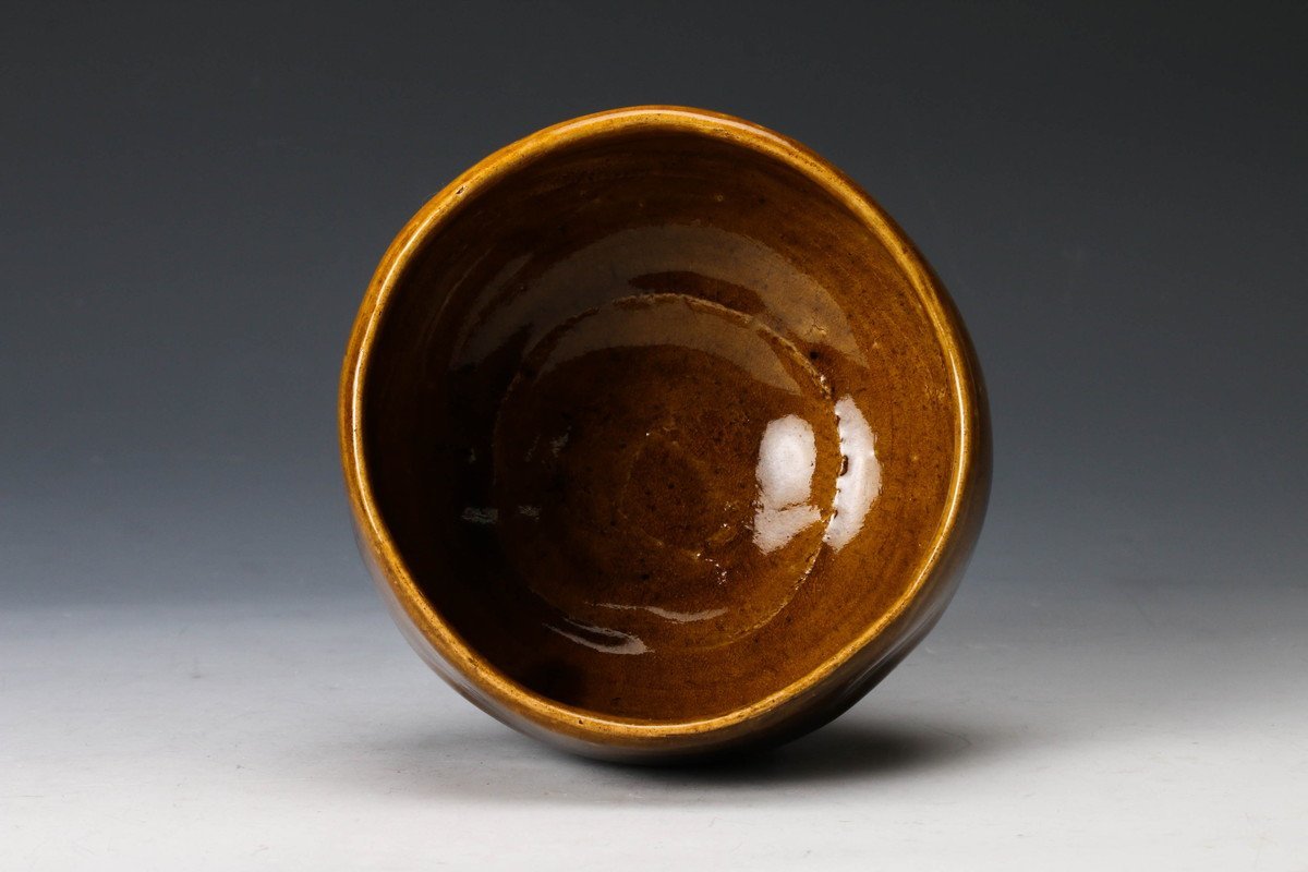 佳香】大樋年郎(十代長左衛門) 黒茶碗 茶道具 共箱 共布 本物