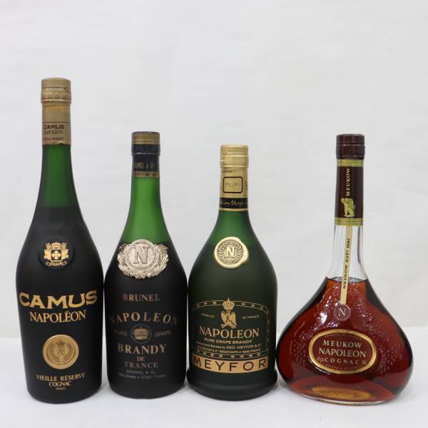 1円~【4本セット】ブランデー各種（カミュ ナポレオン ヴィエイユ リザーブ 40％ 700ml 等）O23G020015