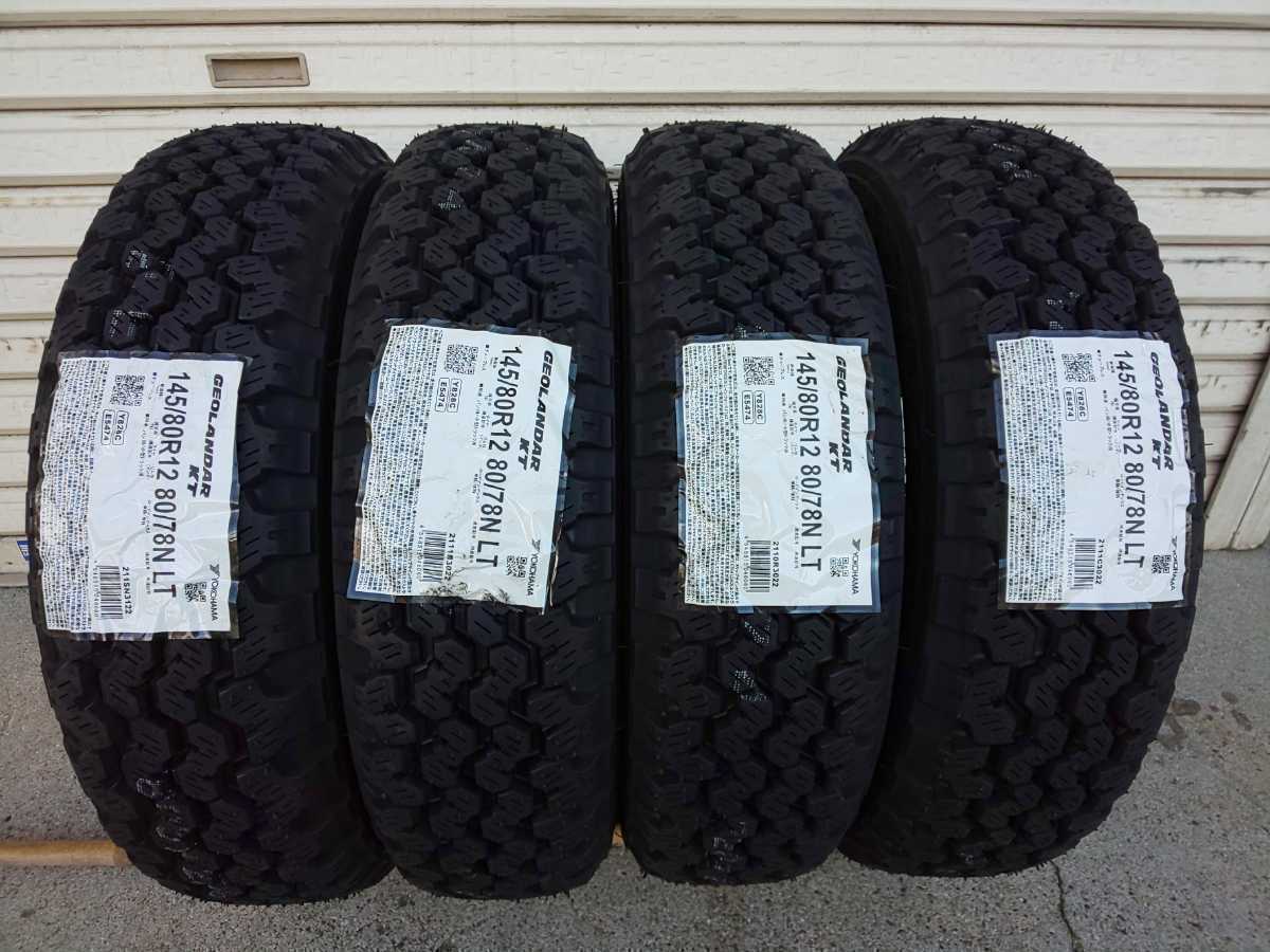 ヨコハマタイヤ☆ ジオランダー☆GEOLANDER KT 145/80/12 新品4本 