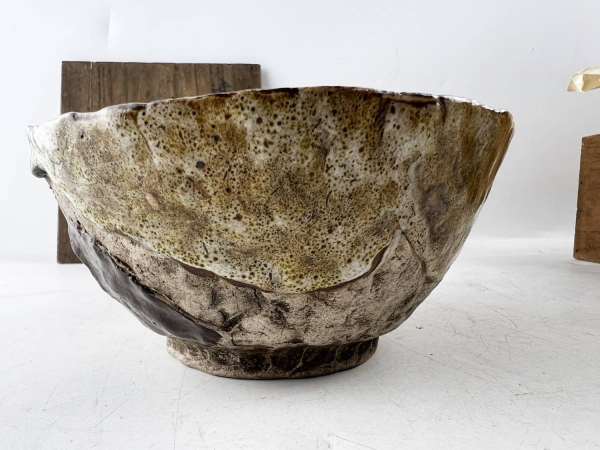 粟田焼 岡田佳山 銀杏画 数茶碗 十客 共箱 抹茶碗 茶道具 k3468