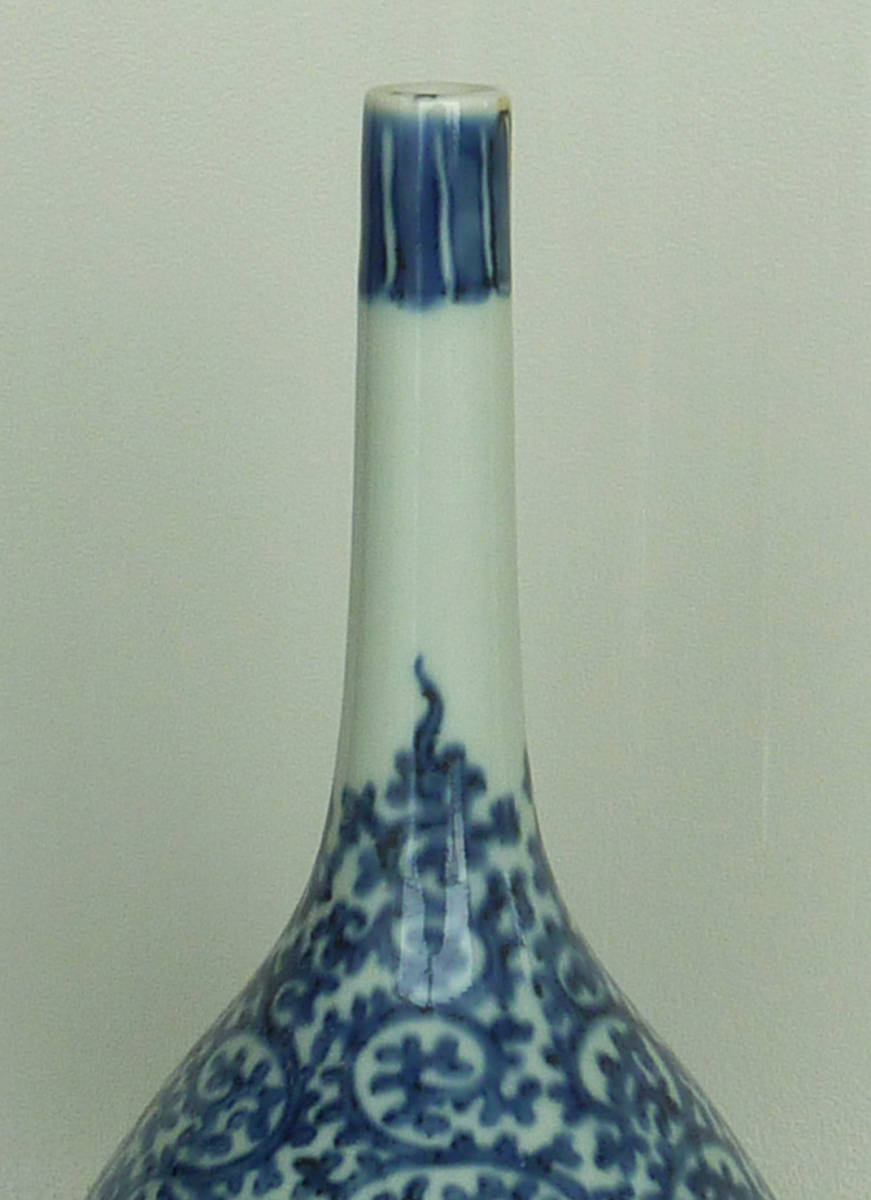 美術品/アンティーク 手描き 染付 鑑賞陶器 江戸中期 古伊万里染付蛸唐草