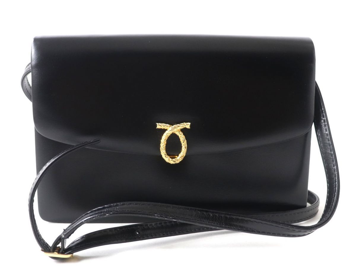 良品☆LAUNER LONDON ロウナー ロンドン 英国王室御用達 ロゴ金具付 