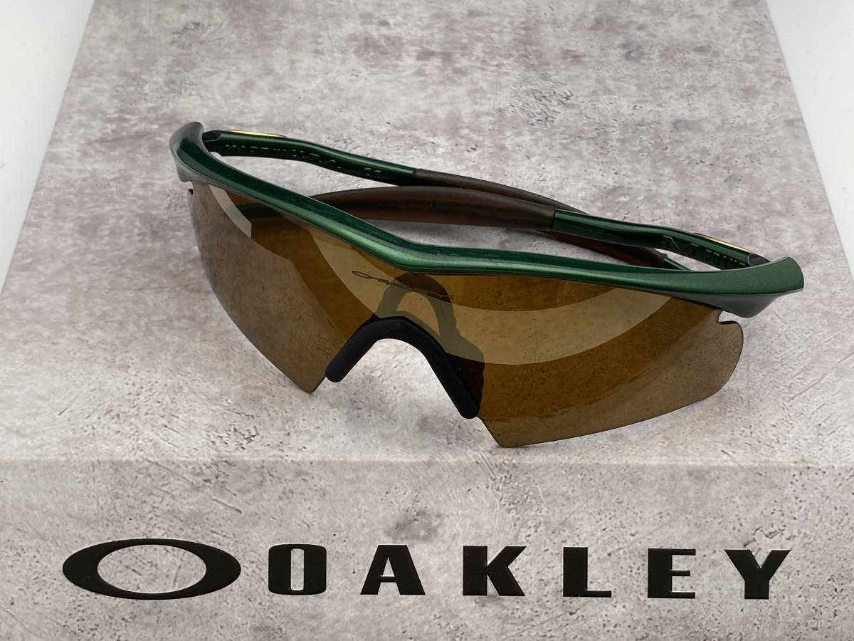90s☆OAKLEYオークリー M-FRAMEエムフレーム グリーン緑/Gold Iridium 