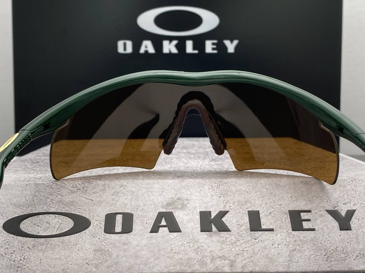 90s☆OAKLEYオークリー M-FRAMEエムフレーム グリーン緑/Gold Iridium 