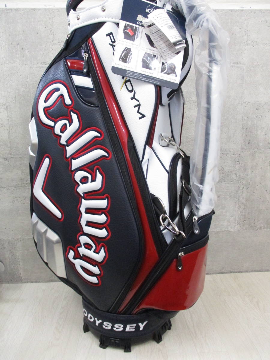 タグ付き未使用 キャロウェイ Tour 23 JM 5123219 3点式キャディバッグ 9.5型 5.2kg ホワイト/ネイビー/レッド