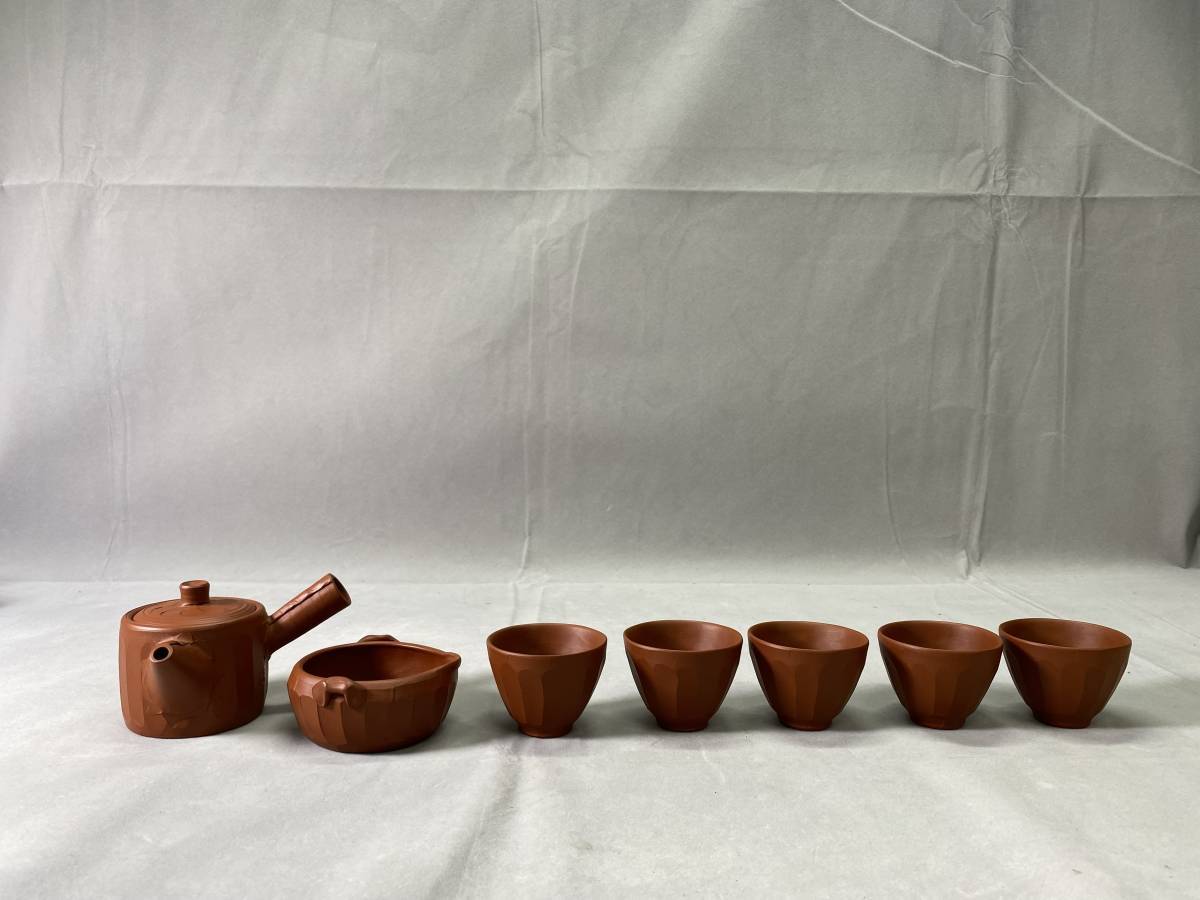 7＃J/1638 常滑名工 杉江木仙 木仙 面取 茶注 急須 茶注 湯冷まし 湯呑