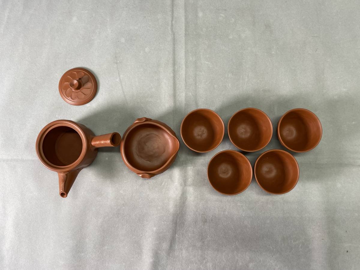 常滑焼 杉江木仙 一陶彫 茶器揃 急須 湯冷 煎茶碗5客 煎茶道具 茶道具