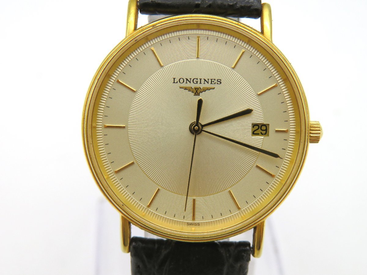 1円◇稼働◇　ロンジン　L4.720.2　　シルバー　クオーツ　ユニセックス　腕時計　　B65505