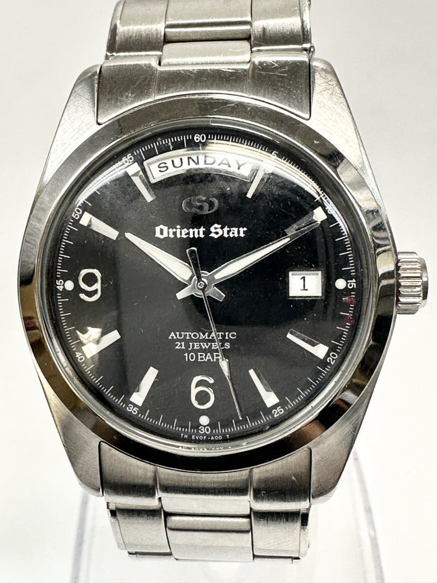【7R78】 1円スタート ORIENT STAR AUTOMATIC 21JEWELS / EV0F-C0 CS オリエントスター 稼動品 自動巻き デイデイト メンズ 腕時計 動作品 オリエントスター レトロフューチャー 自動巻き メンズ