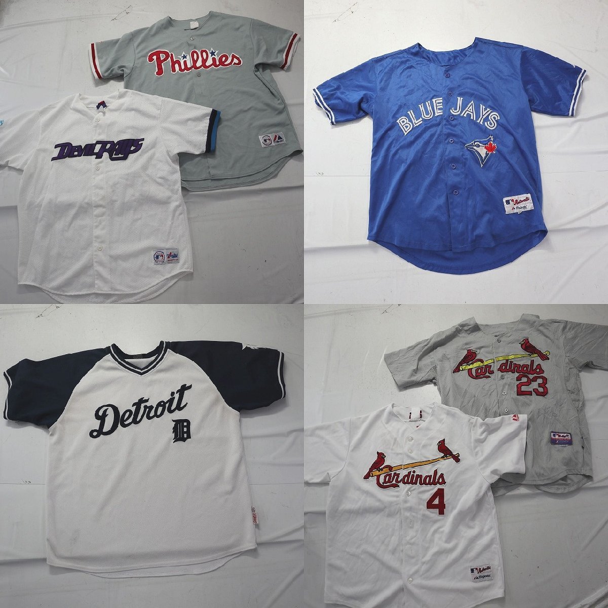 ◎ＭＬＢゲームシャツMIX set カージナルス 他 (メンズXL) 6枚セット まとめ売り 古着卸 1円スタート 最落なし MO9667