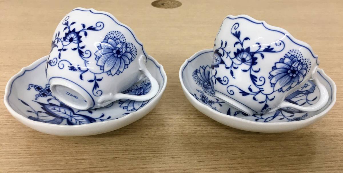 ミさ[OY1165]洋食器 マイセン/MEISSEN ブルーオニオン カップ&ソーサー 
