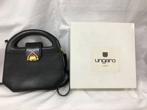 ungaro PARIS 2way ビジネスバッグ 吊さ 牛革 日本製 ブラック