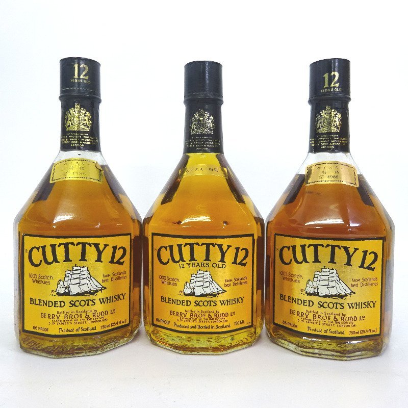 ウイスキー カティサーク カティ 12年 3本セット 750ml 12年