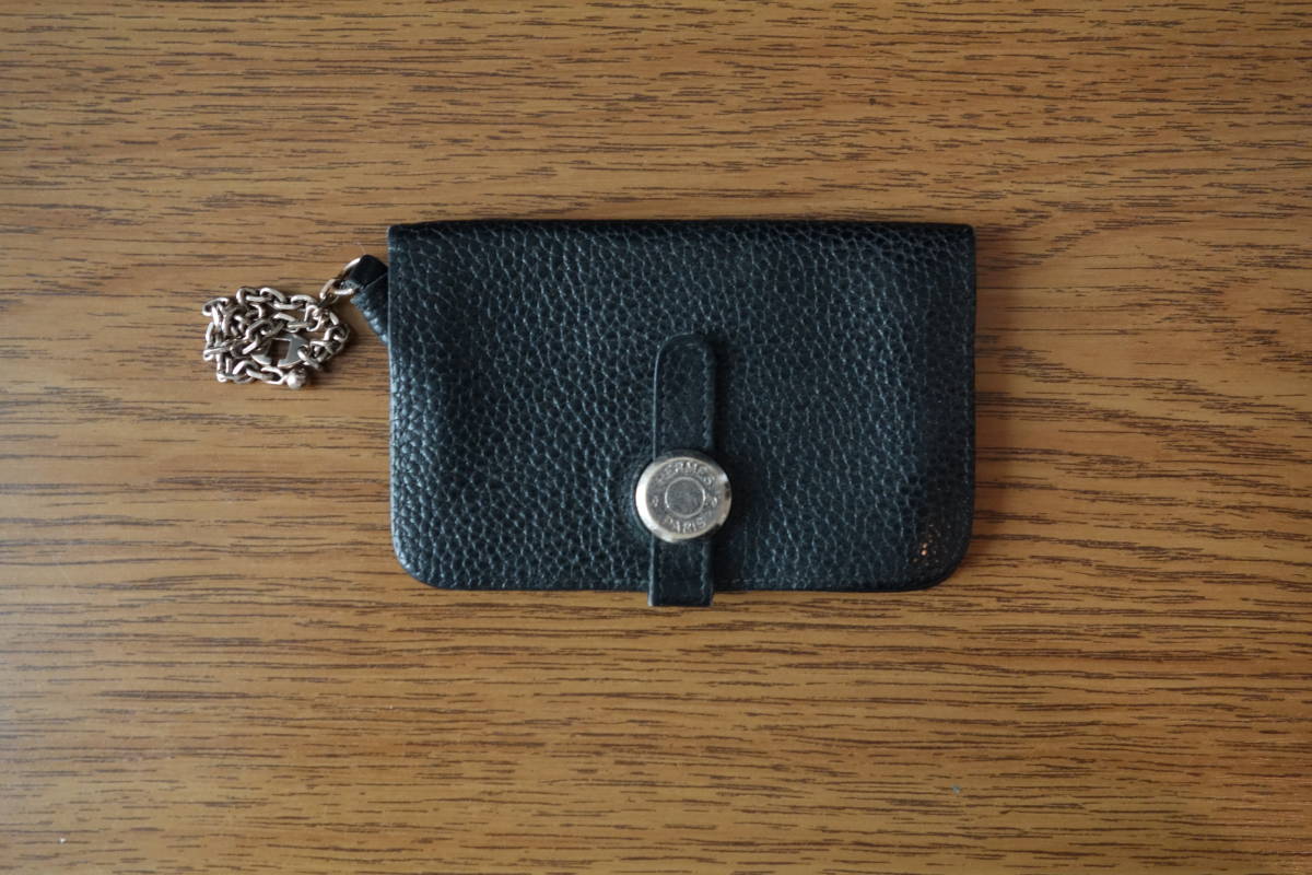 HERMES HERMES エルメス ドゴン コイン カードケース トゴ ブラック 