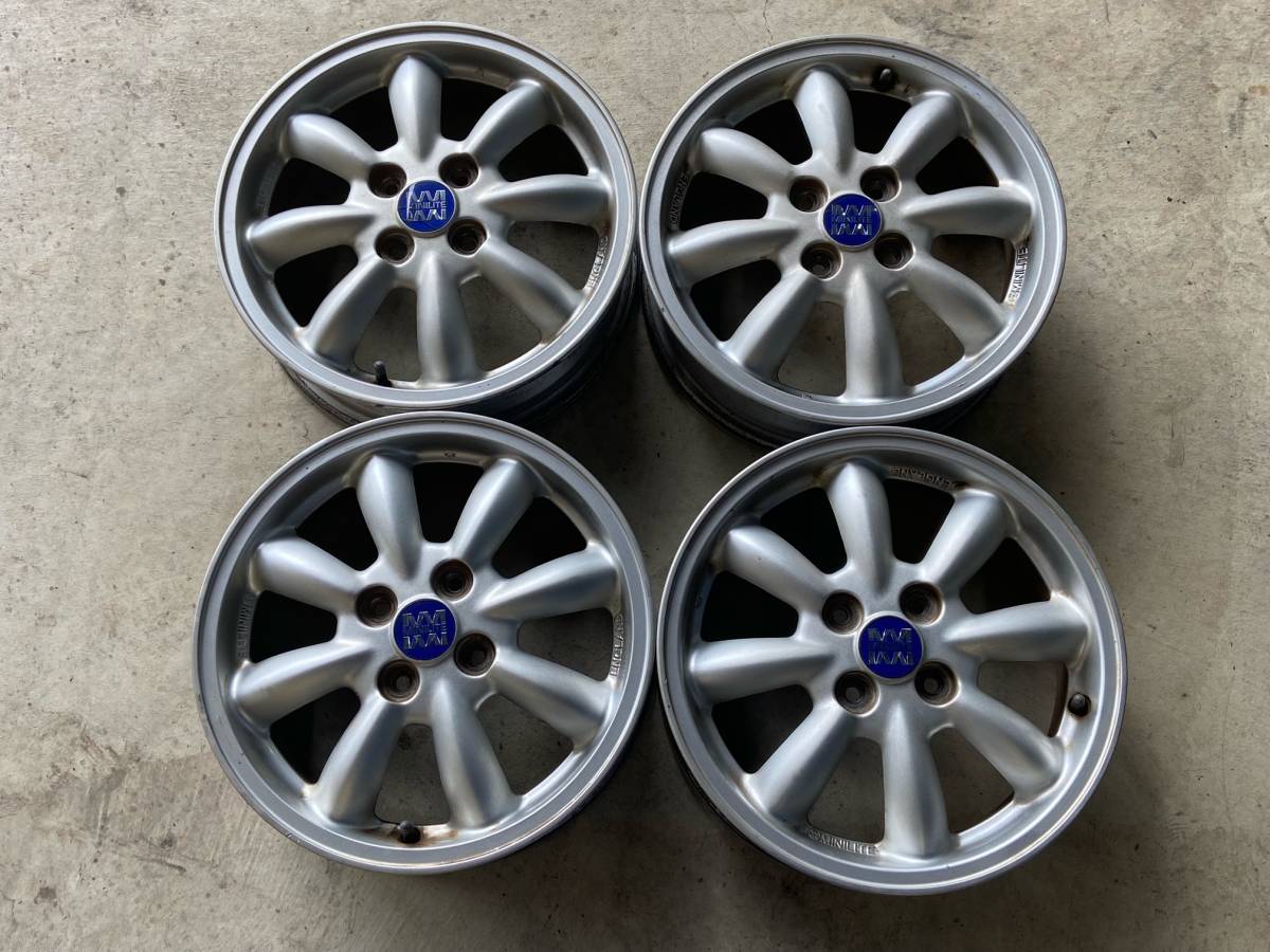 ★ミニライト　MINILITE　ホイール4本set　 4H-100　ミラジーノ　キャスト　ウエイク　キャンバス　ムーヴ ラテ 　タント