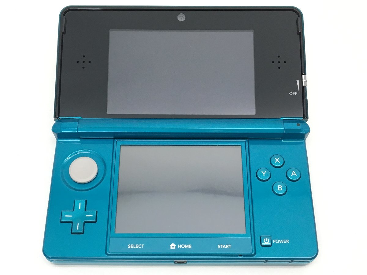 美品 任天堂 3DS 本体 アクアブルー/コスモブラック 2点まとめ 動作 