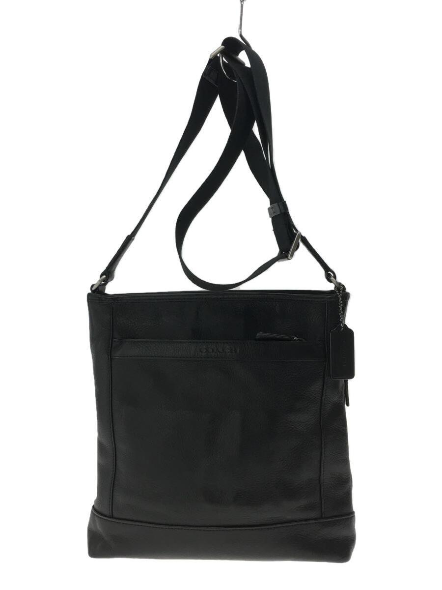 COACH◇ショルダーバッグ/レザー/BLK COACH コーチ ショルダーバッグ
