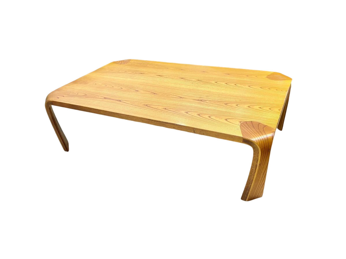 天童木工 TENDO 乾三郎 欅 ケヤキ 座卓 ローテーブル （検：曲木 プライウッド リビングテーブル センターテーブル デザイナーズ 和モダン