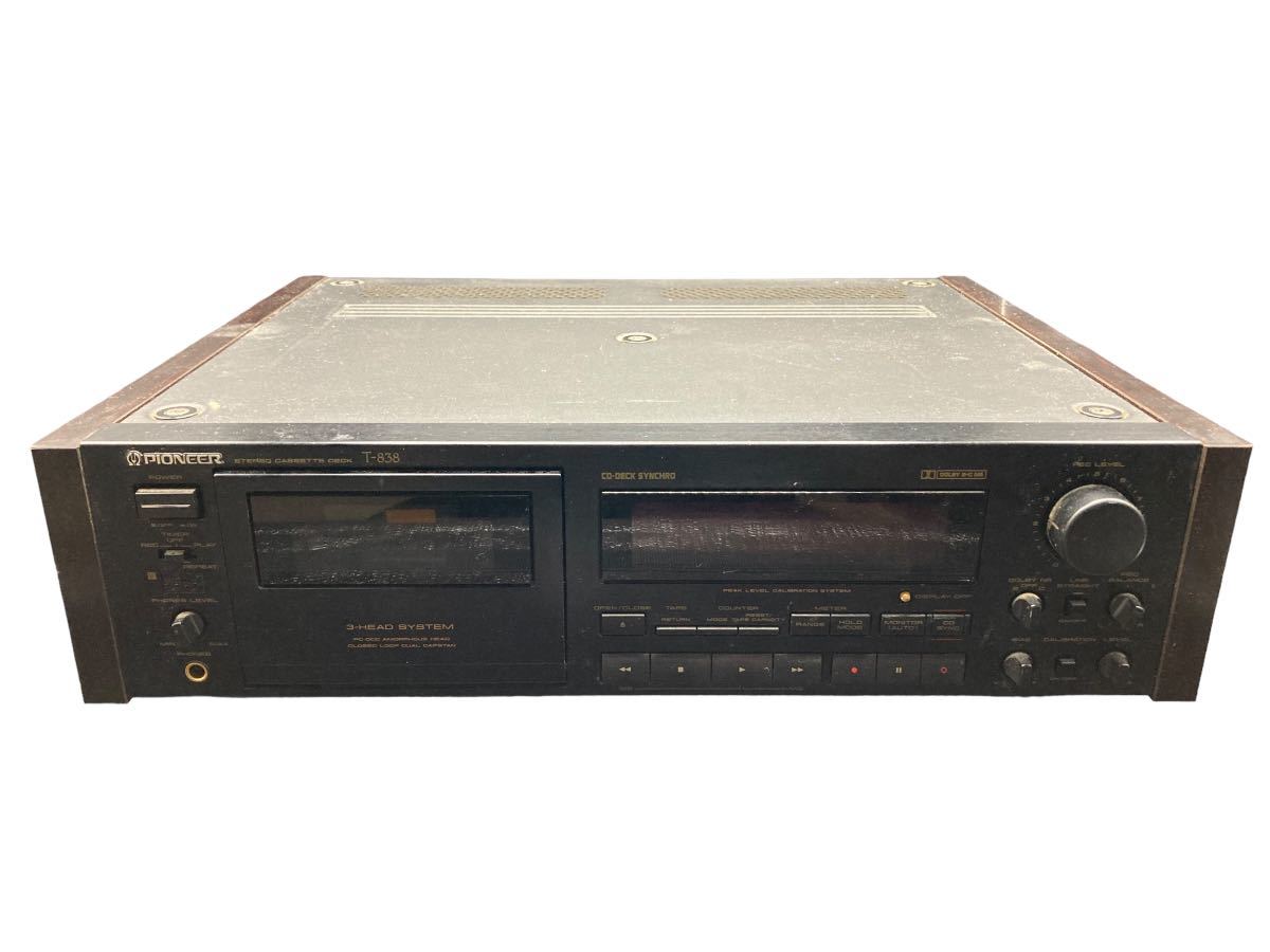 Pioneer 3ヘッドシングルカセットデッキ T-838 パイオニア ◇ 61215-11