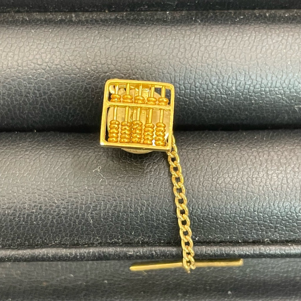人気急上昇】 18K ピンバッチ タイタック そろばん タイピン | ピンズ