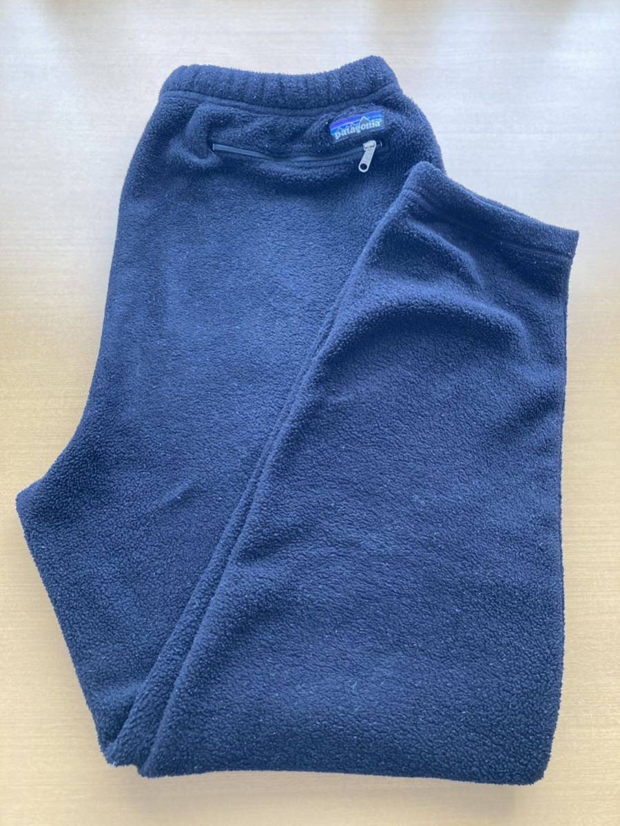 1997年 USA製 patagonia fleece pants black Lsize パタゴニア