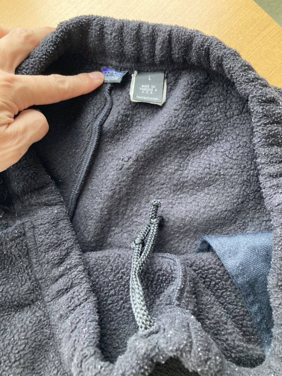 1997年 USA製 patagonia fleece pants black Lsize パタゴニア