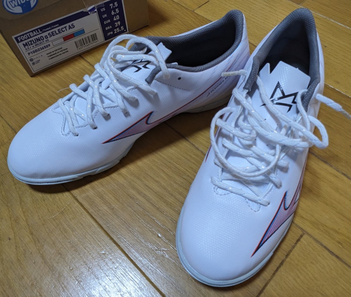 ミズノ アルファ セレクト AS トレシュー MIZUNO α SELECT AS トレーニング シューズ 25.5cm us7.5 未使用