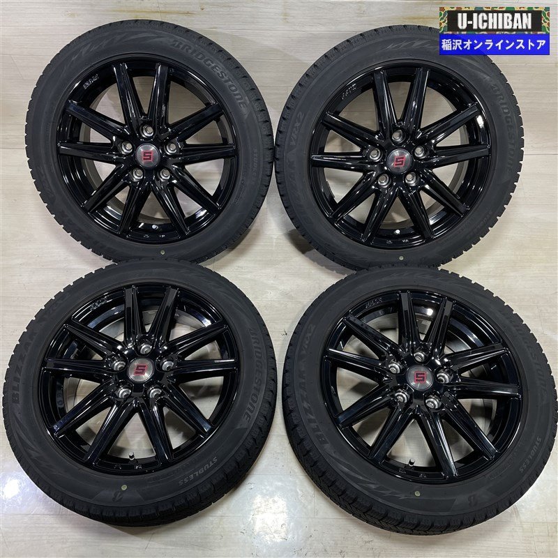 希少 ZC32系 ZC33系 スイフトスポーツ 等 ザインSS 6.5-16+48 5H114.3 ブリヂストン VRX2 195/50R16 16インチ スタッドレス 4本セット 009