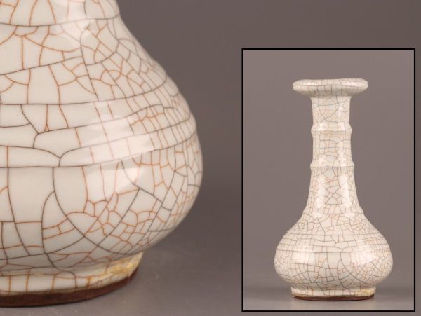 中国古玩 唐物 宋代 官窯 白磁 花瓶 時代物 極上品 初だし品 C0667