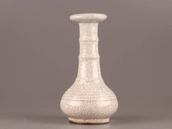 宋時代　官瓷　紅釉 瓜稜瓶 陶磁器 花瓶 古美術 骨董品 中国古玩 唐物 宋代 官窯 白磁 花瓶 時代物 極上品 初だし品 C0667