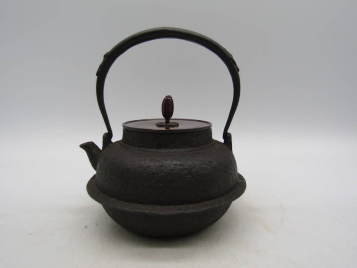 鉄瓶 煎茶道具 時代 茶道具 Yahoo!オークション 斑紫銅蓋 | 釜師造 極上品