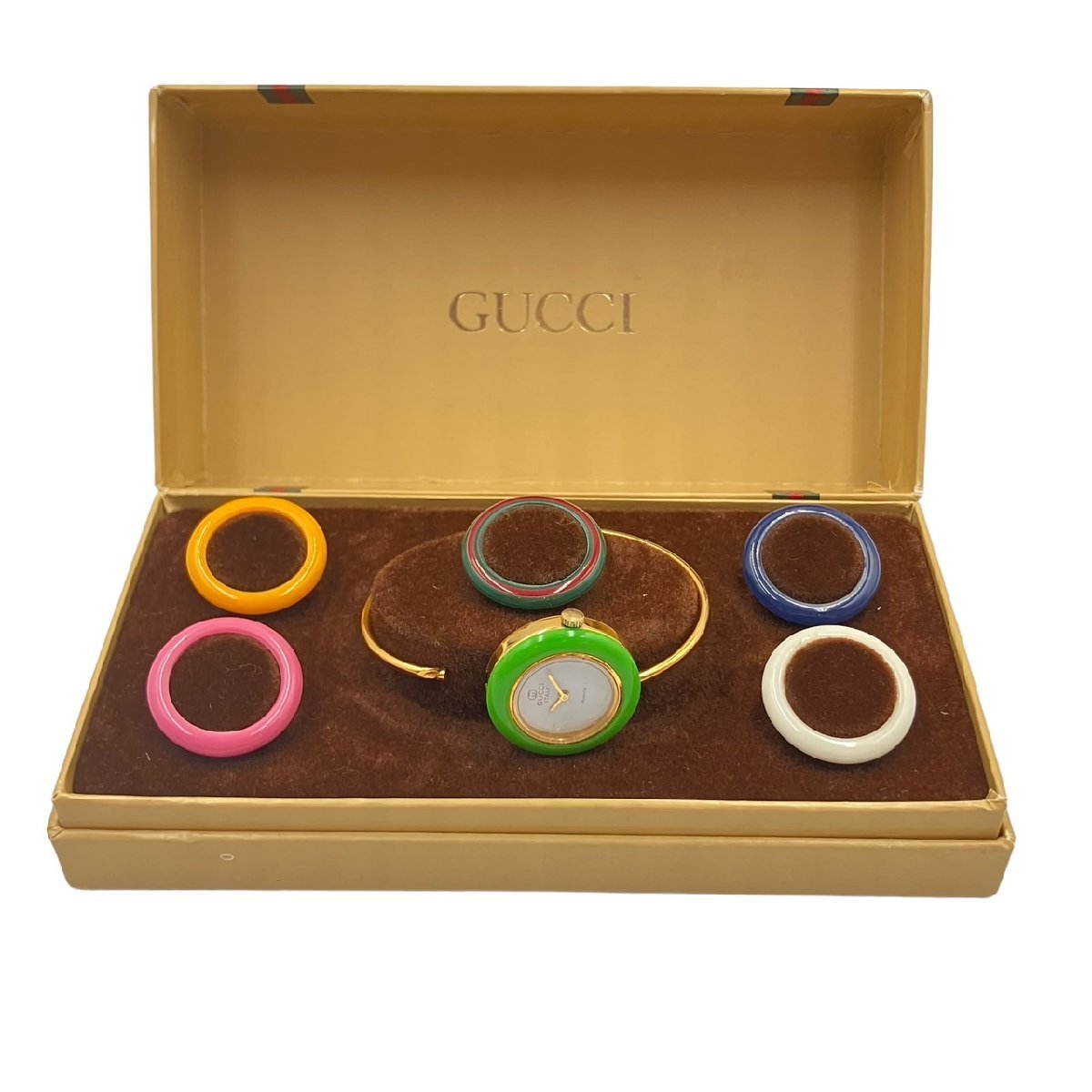 グッチ チェンジベゼル 6種 クォーツ 稼動品 か行 グッチ 【公式通販】