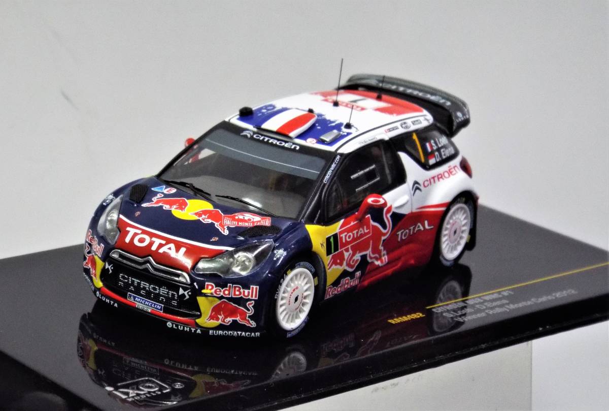本物保証，豊富な イクソ 1/43 シトロエン DS3 WRC #1 S.ローブ/D.エレナ 2012年 モンテカルロラリー優勝車 商品№ RAM482 ダイキャスト製のミニカー(レーシングカー)｜売買されたオークション情報、yahooの商品情報を レーシングカー