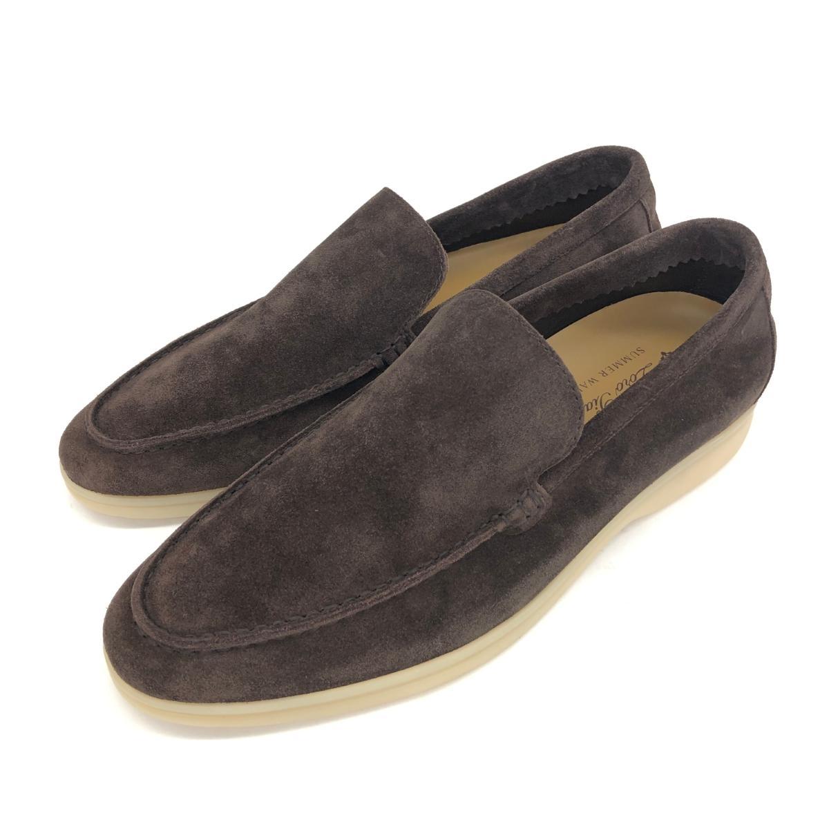 未使用品◇LORO PIANA ロロピアーナ スリッポン サイズ44◇ ブラウン