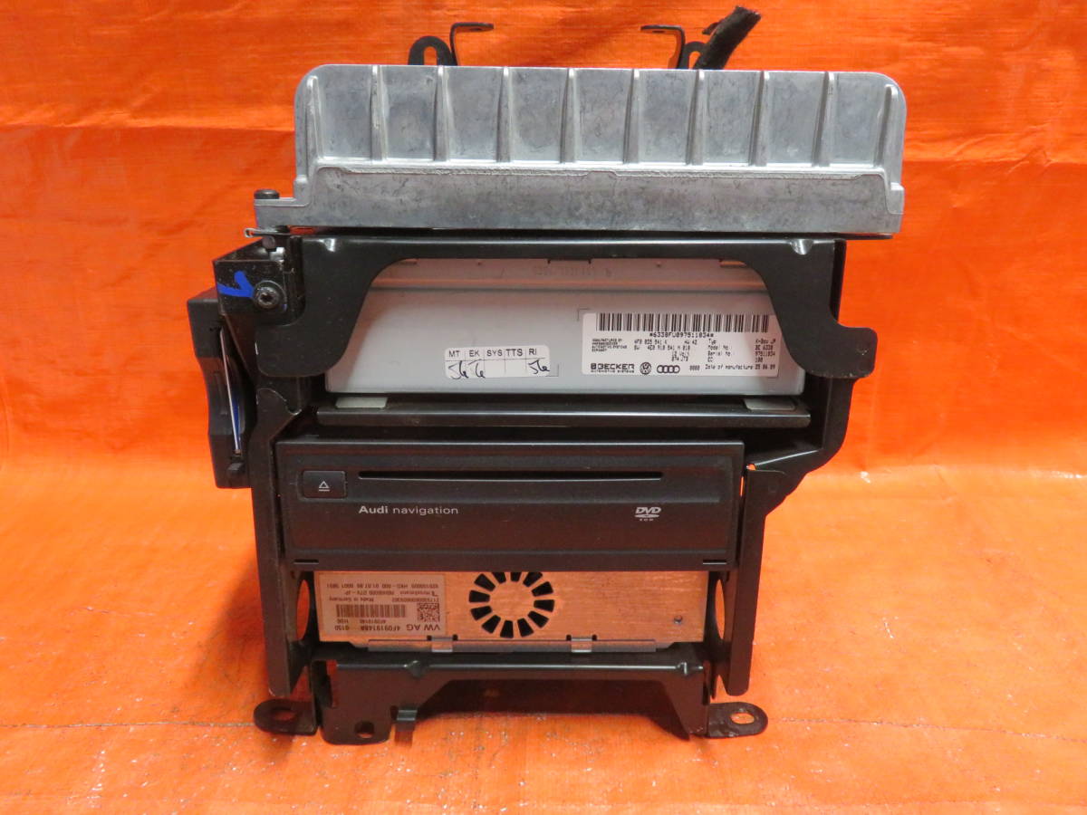 BY4712 保証付 アウディ純正 A4 A5 A6 C6 S6 オーディオンプ/DVD ナビユニット/ラジオチューナー 4F0035541K/地デジチューナー 4F0919148A