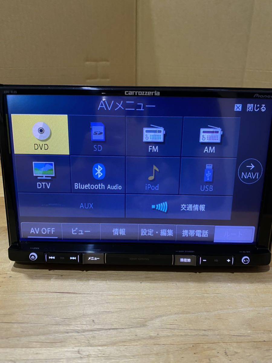8インチ 楽ナビ カロッツェリア AVIC-RL05 ワンセグ Bluetooth DVD再生