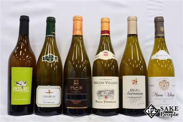 ■１円～ ワイン6本セット シャブリ ラ・ピエレレ 2019 750ml / マコン ヴィラージュ 2021 ピエール ポネル / 他