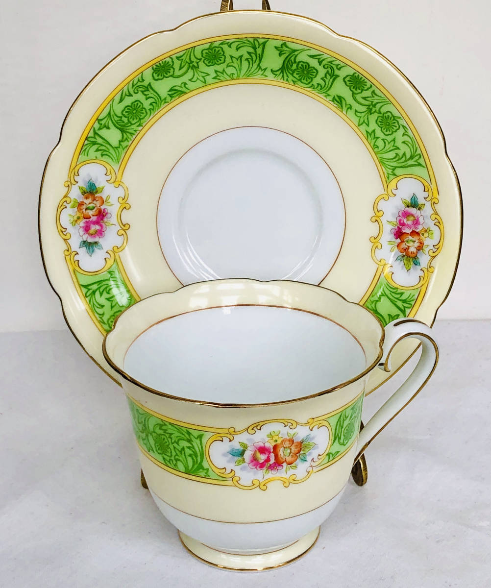 1910年 オールドノリタケマルキ印金彩ハンドペイントクレマチス