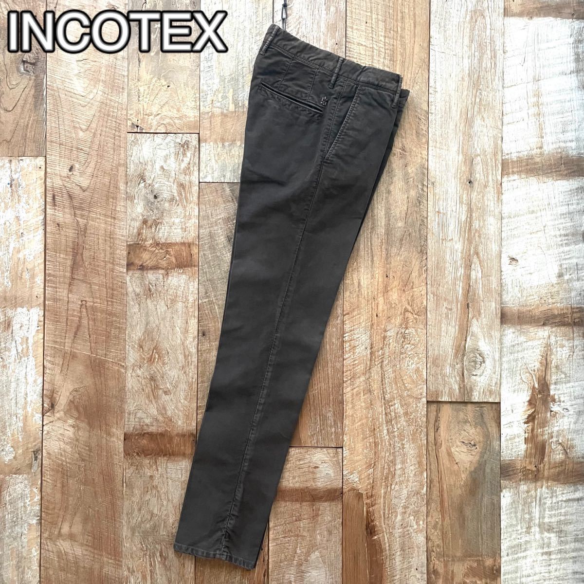 HH 【インコテックス INCOTEX】 SUPER100's 千鳥柄 パンツ スラックス