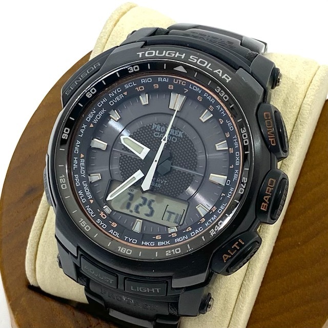 1円～ 正規稼働品 CASIO カシオ PROTREK プロトレック PRW-5100YT タフソーラー マルチバンド6 10気圧防水 メンズ 腕時計
