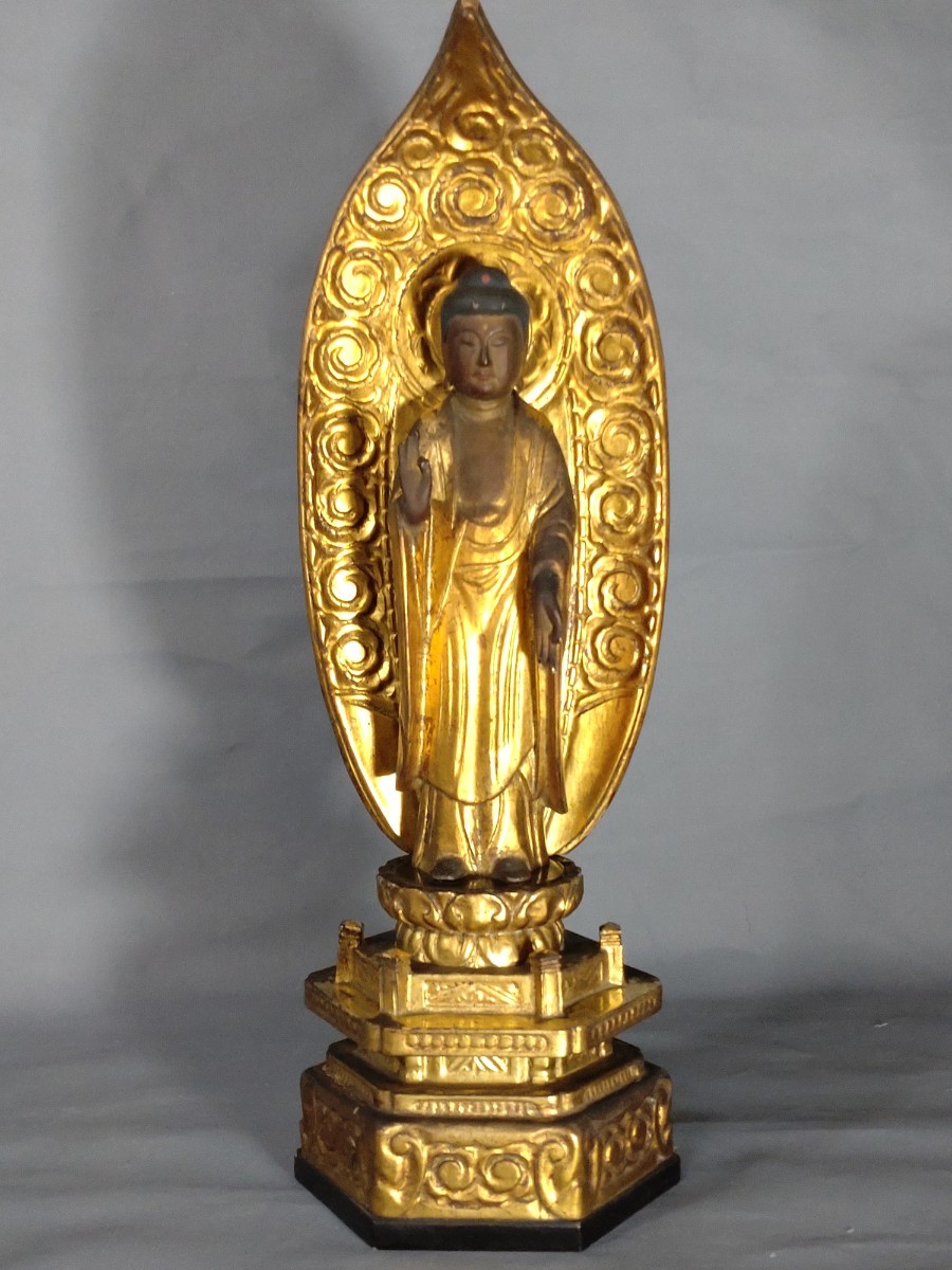 2025，SALE cs41_旧家初出 木彫 彩色 能面 鬼神面 大飛出 共布(検 能面