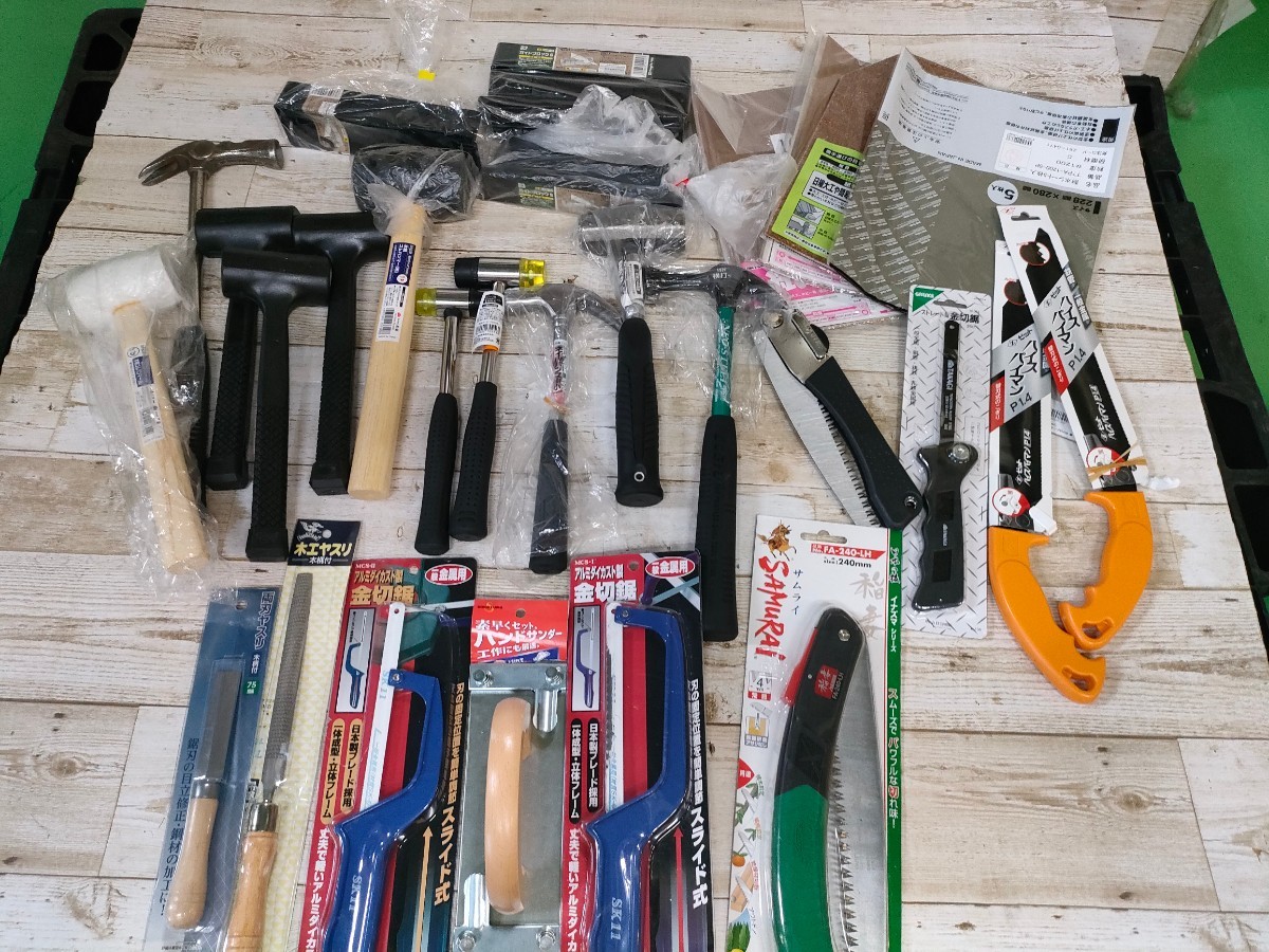 0507/2609 まとめて　日曜大工　DIY　のこぎり　鋸　ハンマー　とんかち　やすり　ガイドブロック　他　同梱不可
