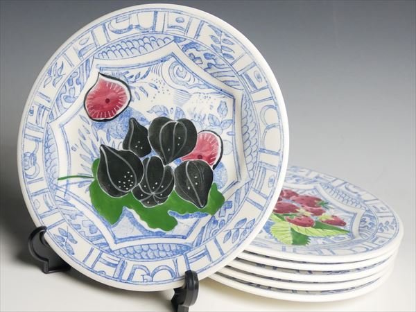 【人気，高品質】 k573 Gien ジアン Oiseau Bleu 絵変り プレート 6枚(ジアン)｜売買されたオークション情報、yahooの商品情報をアーカイブ公開 - オークファン ジアン