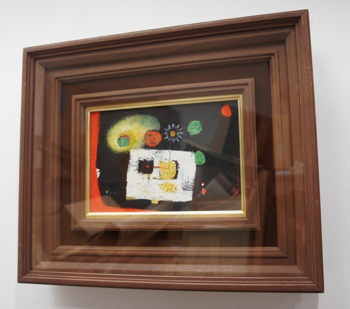 希少品　鴨下葉子　抽象画　ガッシュ作品　私のメルヘン 鴨下葉子 抽象画 希少品 ガッシュ作品 私のメルヘン 美術品