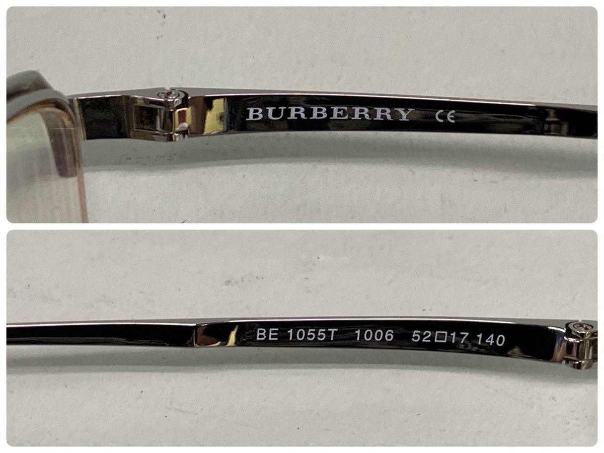 Y BURBERRY バーバリー メガネフレーム シルバー BE1055T 1006 52 17 